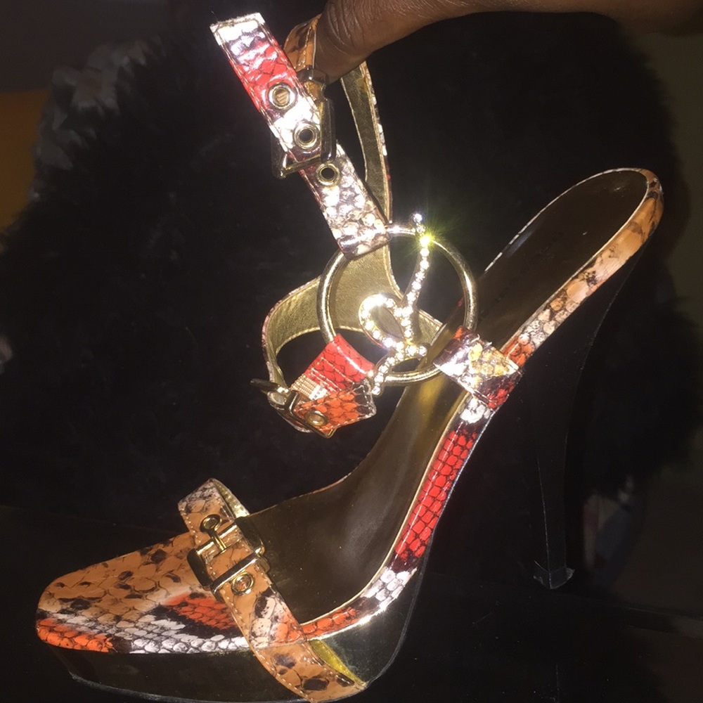 RocaWear Multi-colored, snakeskin patterned heels